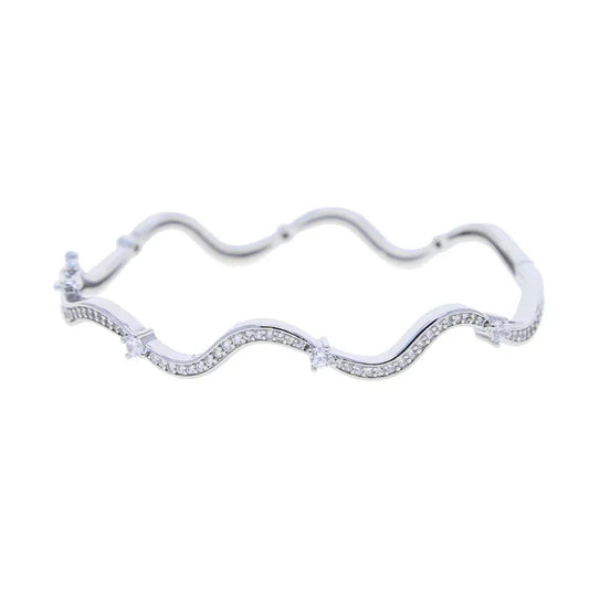 Bracelet ondulé Waves Strass